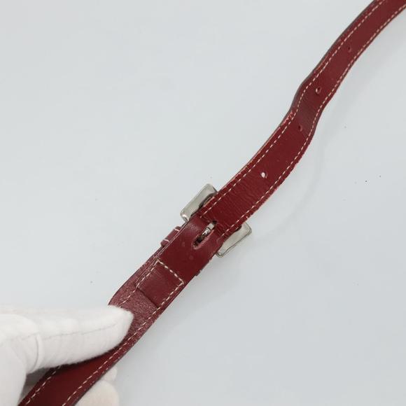 BURBERRY Nova Check Blue Label Shoulder Bag Nylon Beige Red Silver Auth BA669 - Picture 8 of 16